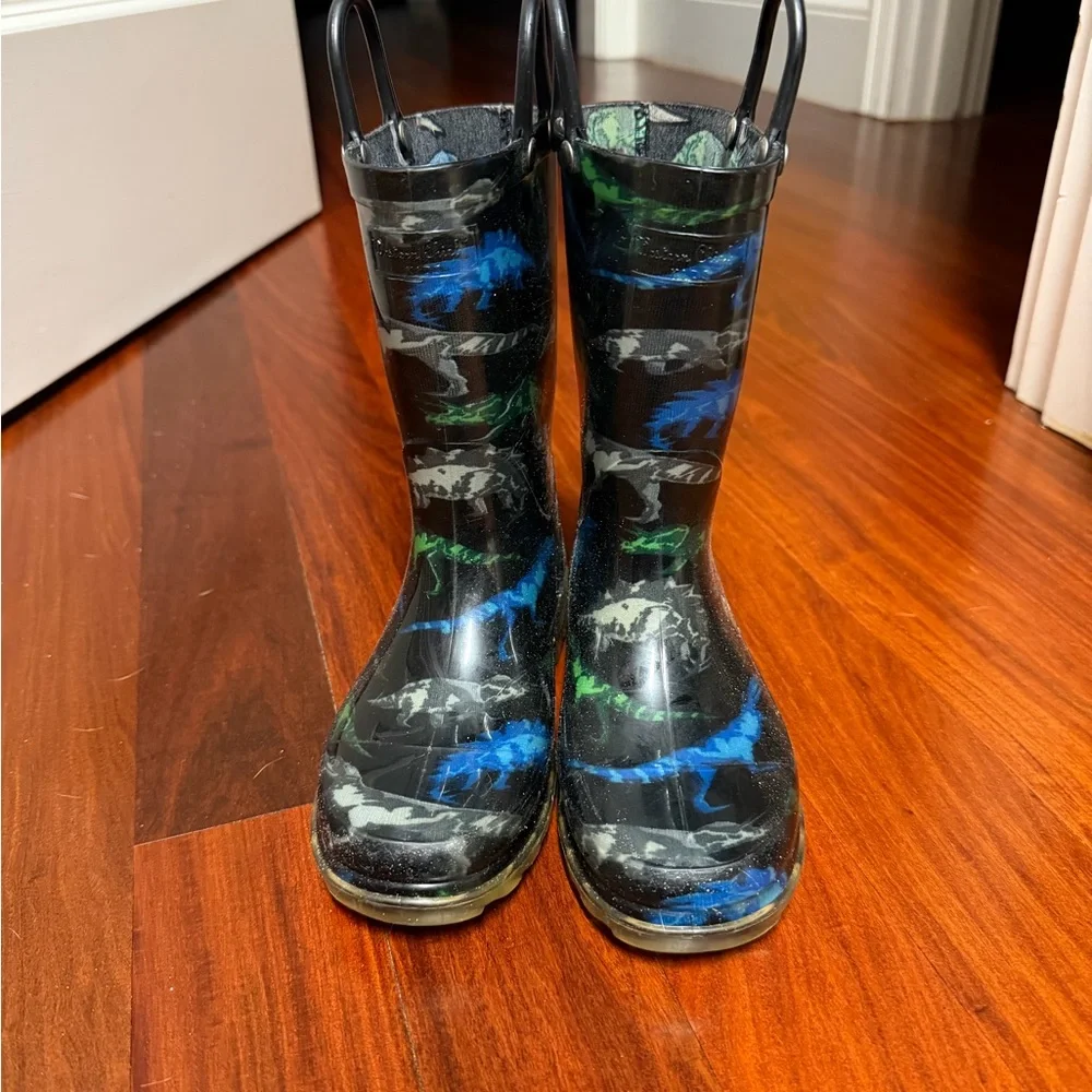 WESTERN CHIEF DINOSAUR FRIENDS LIGHTED RAIN BOOTS SIZE 12